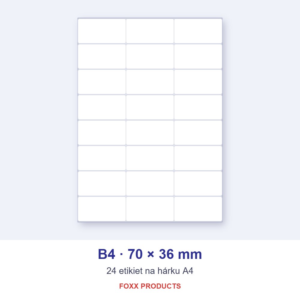 Etikety A4 B4 70 × 36