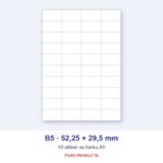 Etikety A4 B5 52,25 × 29,5