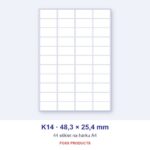 Etikety A4 K14 48,3 × 25,4