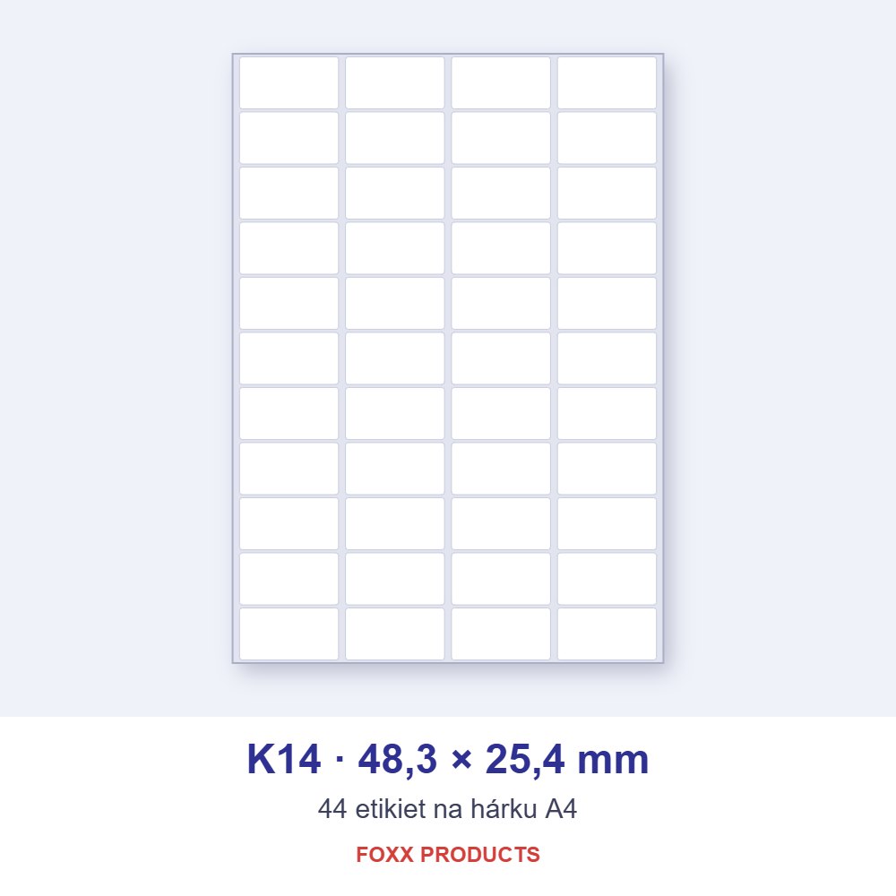 Etikety A4 K14 48,3 × 25,4