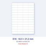 Etikety A4 K16 52,5 × 21,2