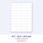 Etikety A4 K17 52,5 × 25,4
