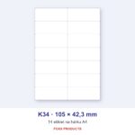 Etikety A4 K34 105 × 42,3