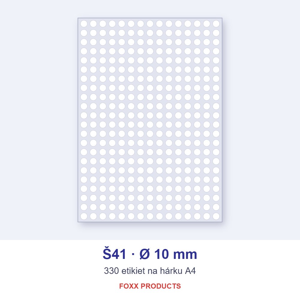 Etikety A4 Š41 Ø 10 (kruh)