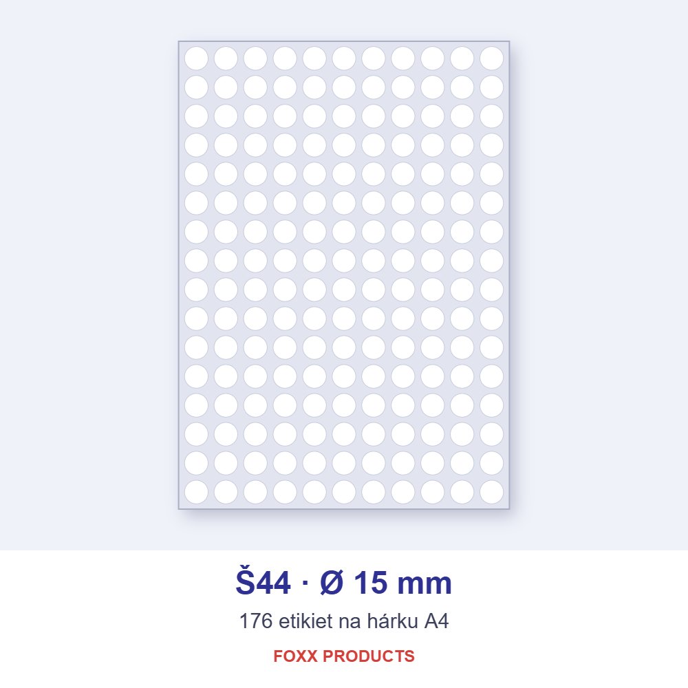 Etikety A4 Š44 Ø 15 (kruh)