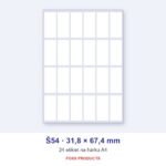 Etikety A4 Š54 31,8 × 67,4