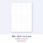 Etikety A4 Š59 52,5 × 21,2