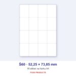 Etikety A4 Š60 52,25 × 73,85