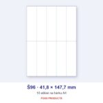 Etikety A4 Š96 41,8 × 147,7