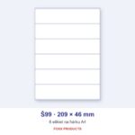 Etikety A4 Š99 209 × 46