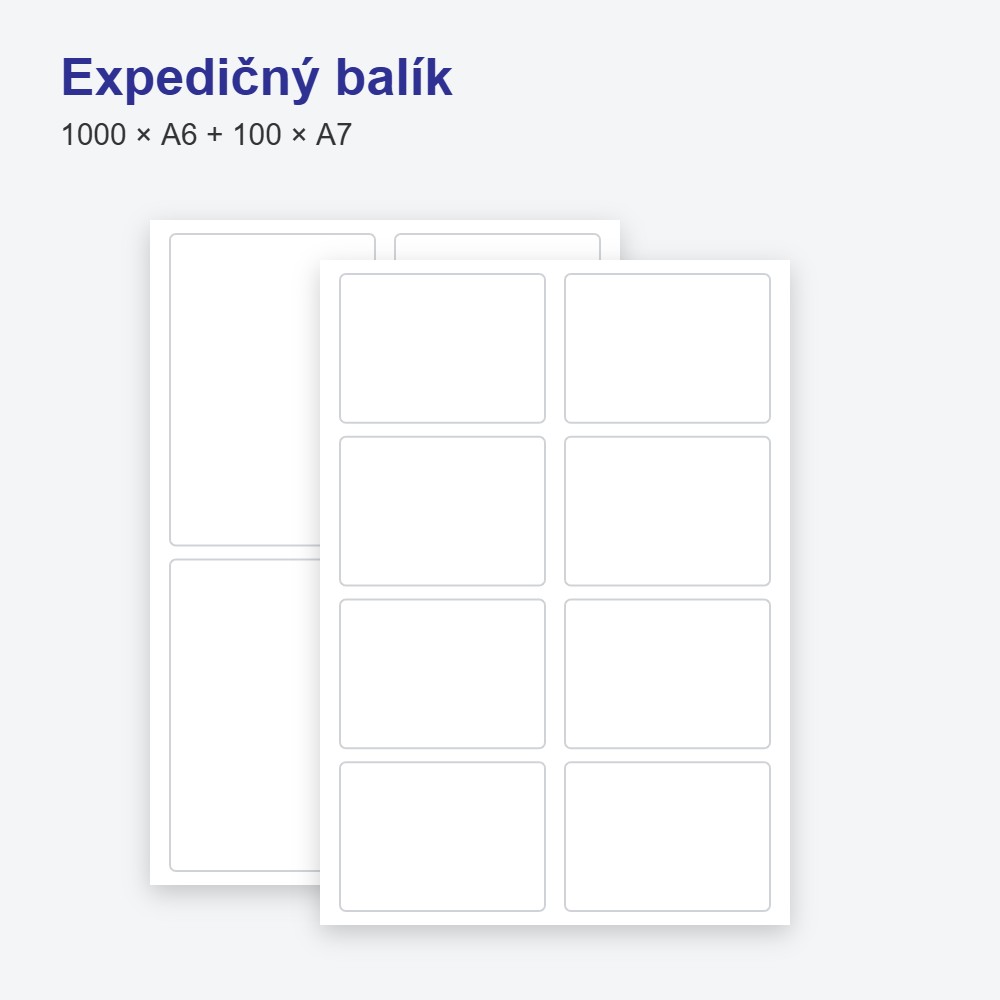 Expedičný balík – 1000 × A6 + 100 × A7