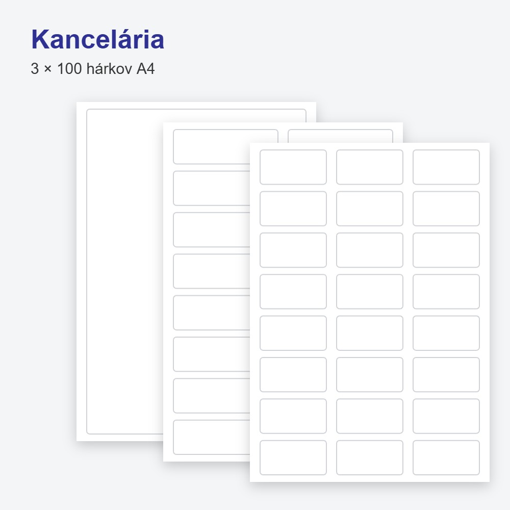 Balík Kancelária – 3 × 100 hárkov A4