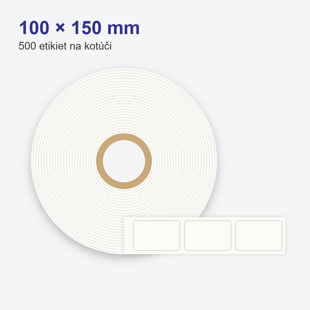Termo etikety 100 × 150 mm na kotúči