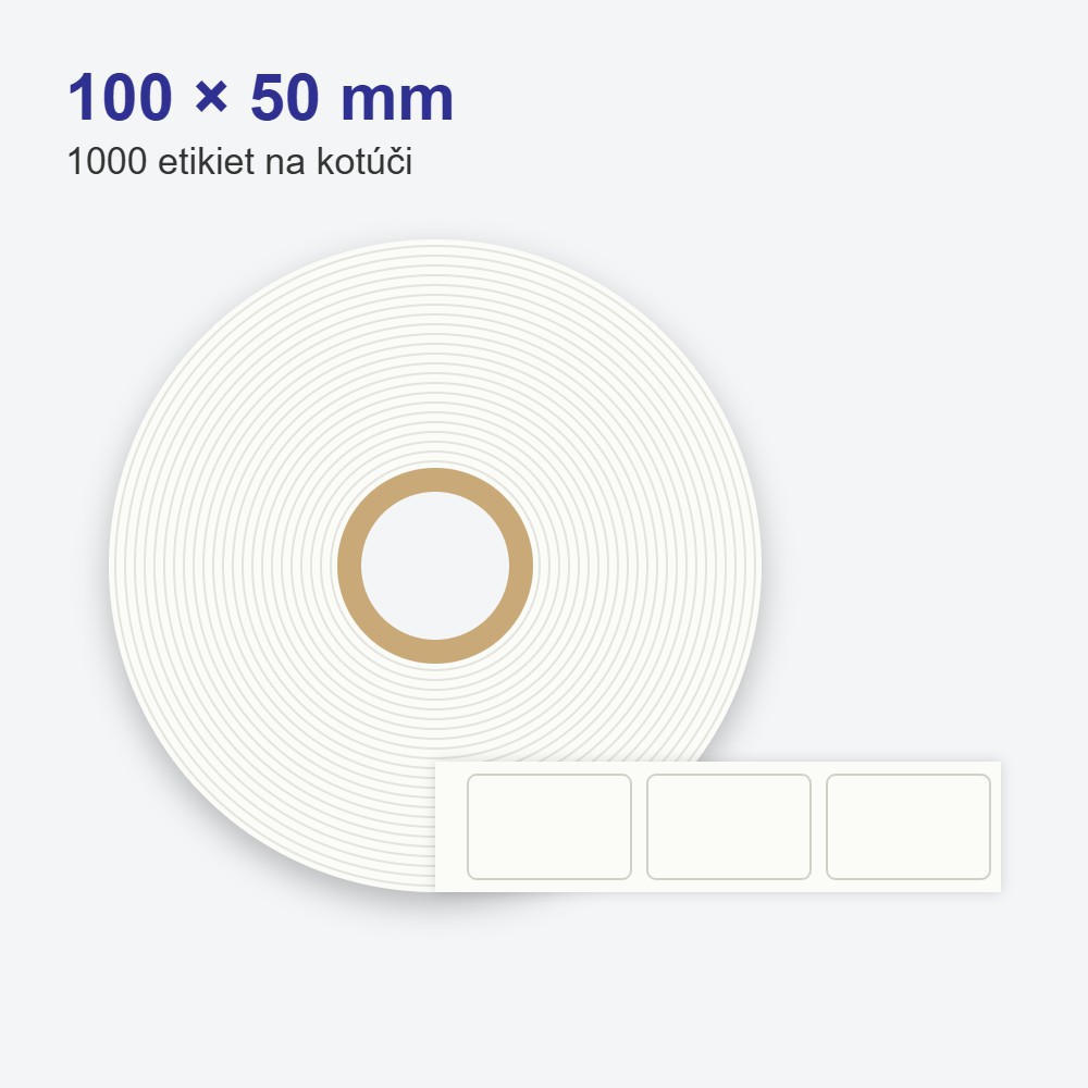 Termo etikety 100 × 50 mm na kotúči