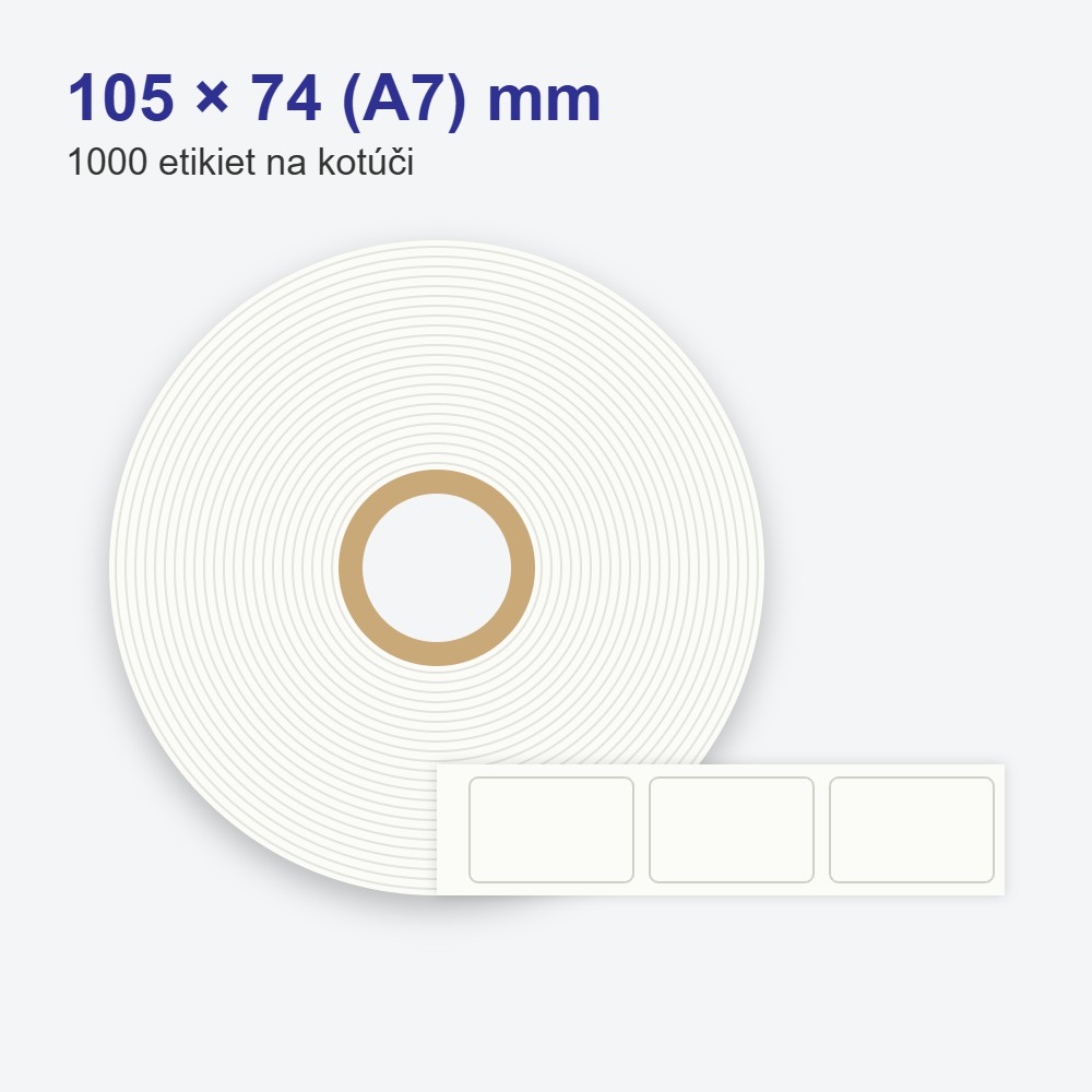 Termo etikety 105 × 74 (A7) mm na kotúči