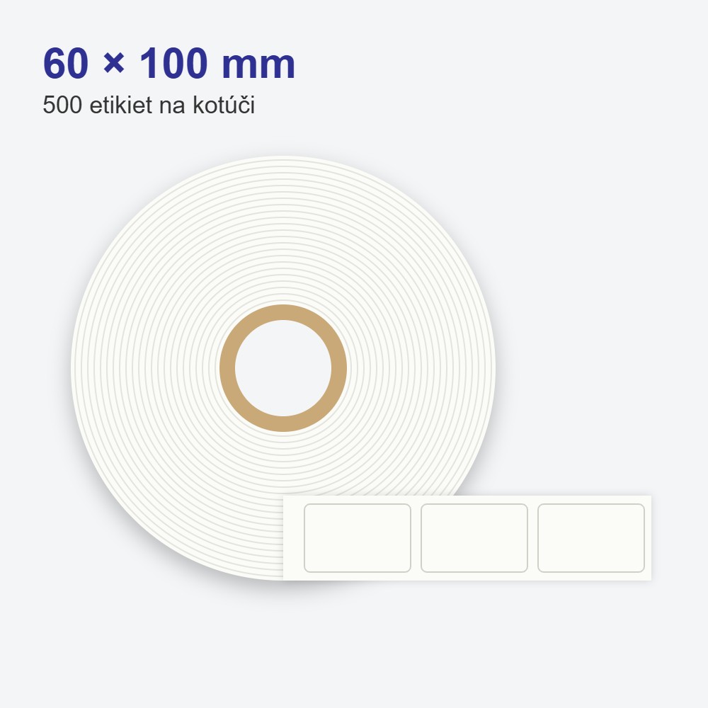 Termo etikety 60 × 100 mm na kotúči