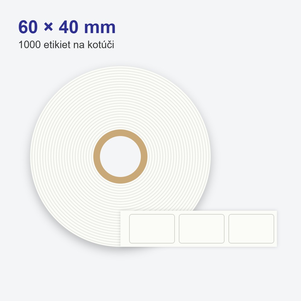 Termo etikety 60 × 40 mm na kotúči