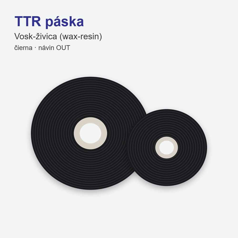 TTR páska vosk-živica – čierna